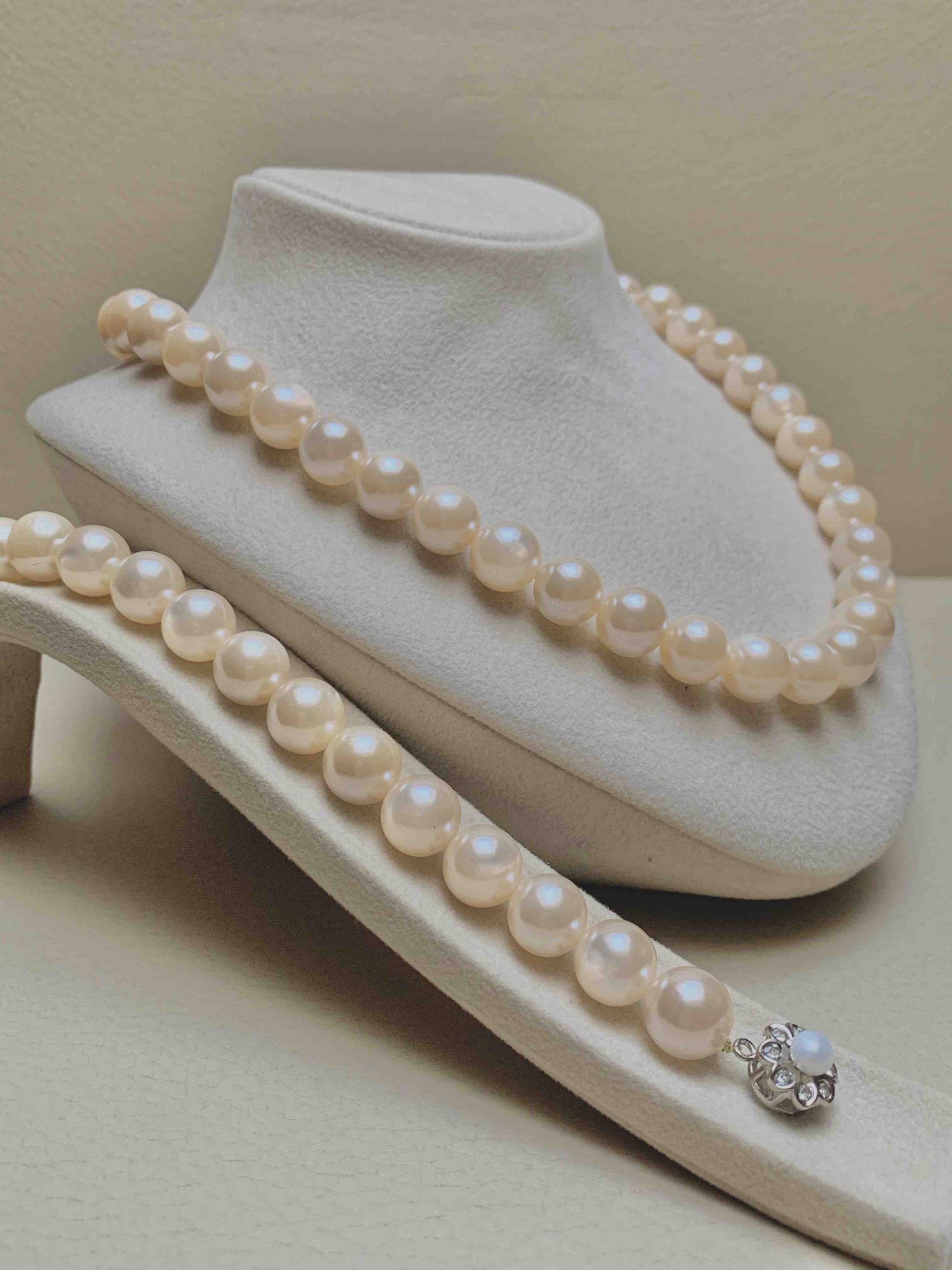 Real 12mm Pearl Necklace Choker Unisex - Etsy